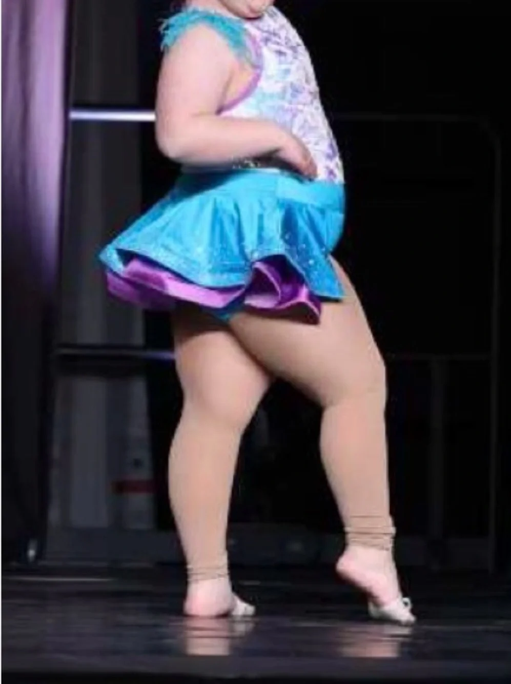 Sparkle Mermaid Dance Costume - Teal & White